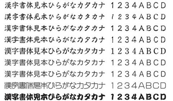 シャチハタの書体の選び方